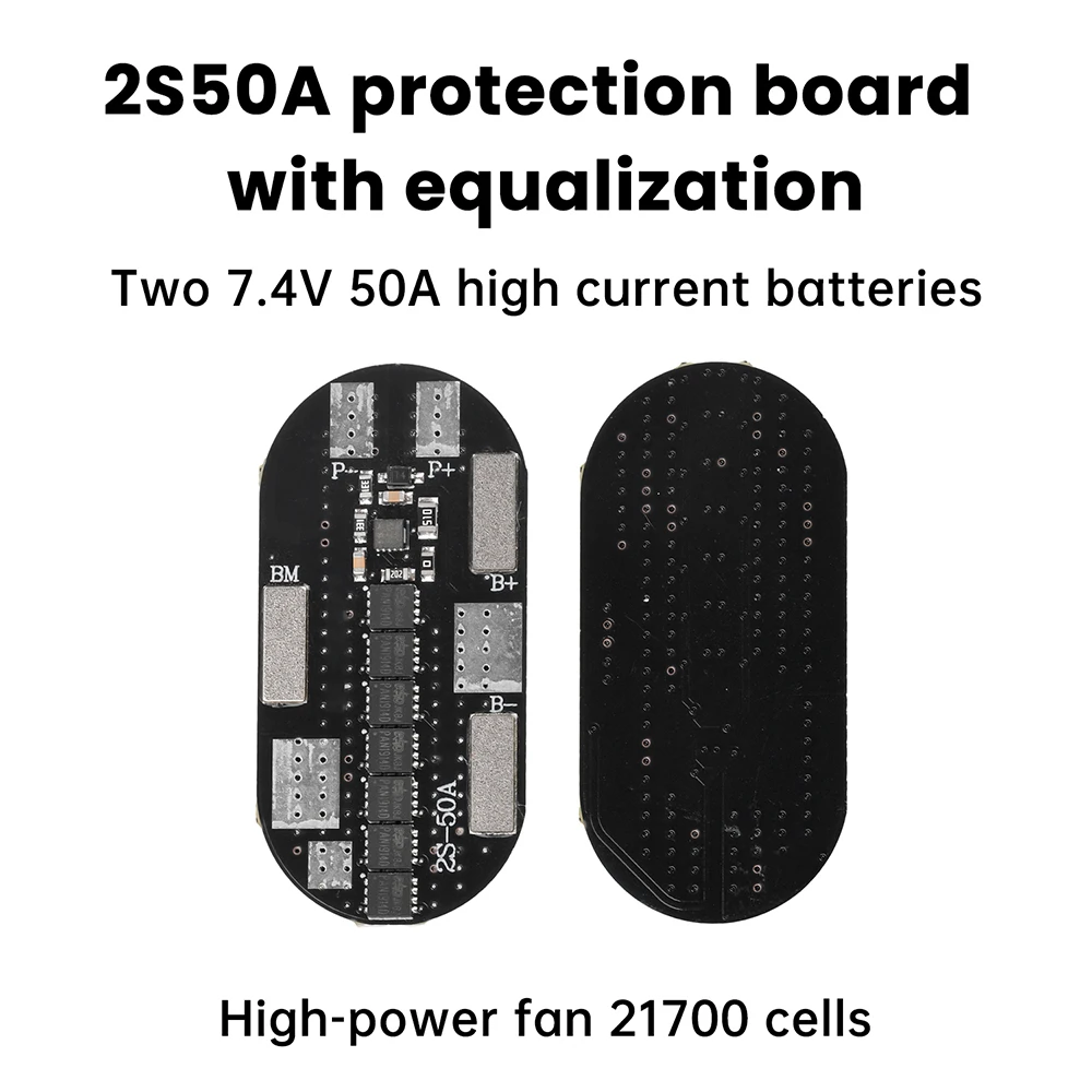 2S 50A Lithium Battery Protection Board High-Current Output Balancing Function for 21700 Cells Industrial Power Modules
2S 50A Lithium Battery Protection Board High-Current Output Balancing Function for 21700 Cells Industrial Power Modules