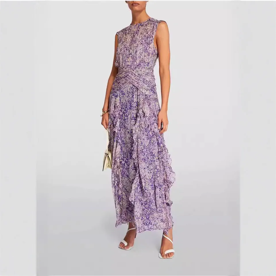 Spring Summer New Style Women's Off-Shoulder V-Neck Long Printed Chiffon Fairy Evening Gown Elegant Mid-Waist A-Line Dress
Spring Summer New Style Women's Off-Shoulder V-Neck Long Printed Chiffon Fairy Evening Gown Elegant Mid-Waist A-Line Dress