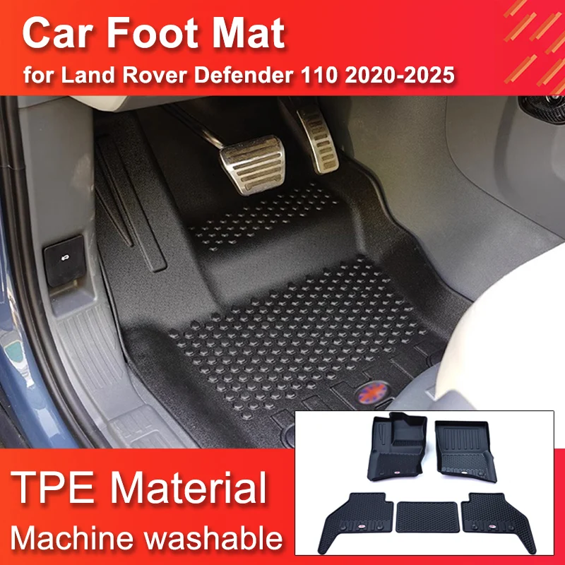 TPE Foot Mat for Land Rover Defender 110 2020-2025 Car Waterproof Foot Mat Simple buckle installation Car Mat
TPE Foot Mat for Land Rover Defender 110 2020-2025 Car Waterproof Foot Mat Simple buckle installation Car Mat