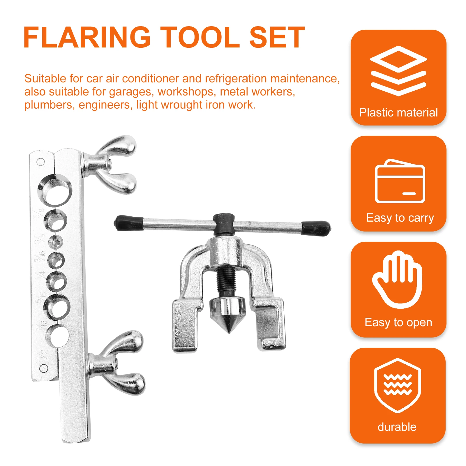 Copper Pipe Tool Set Flaring Tools Kit Air Conditioning Repair 45Steel Durable Portable Easy Operation Tools Parts
Copper Pipe Tool Set Flaring Tools Kit Air Conditioning Repair 45Steel Durable Portable Easy Operation Tools Parts