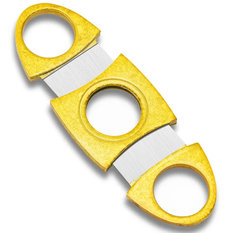 Gold Ice Flower Cigar Scissors Stainless Steel Blade Cigar Cutter Portable Cigar Guillotine Cutting Tools
Gold Ice Flower Cigar Scissors Stainless Steel Blade Cigar Cutter Portable Cigar Guillotine Cutting Tools