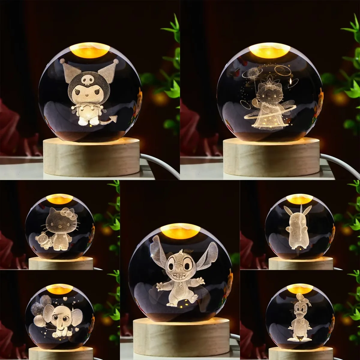 Лидер продаж, 6 см, 3D хрустальный шар Hello Kitty, стежка Куроми, принцесса Hello Kitty, хрустальная планета, ночник, лазерная резьба, детские подарки
Лидер продаж, 6 см, 3D хрустальный шар Hello Kitty, стежка Куроми, принцесса Hello Kitty, хрустальная планета, ночник, лазерная резьба, детские подарки