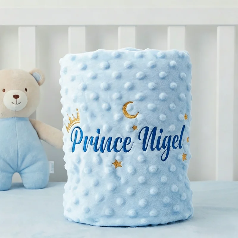 Customizable Embroidery Reversible Minky Dot Blanket Baby Shower Gift Set with Matching Burp Cloths And Nursing Cover for Baby
Customizable Embroidery Reversible Minky Dot Blanket Baby Shower Gift Set with Matching Burp Cloths And Nursing Cover for Baby