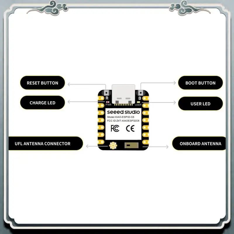 Premium For XIAO ESP32C6-2.4 Ghz Wifi 6,Bluetooth 5.3 For Zigbee Thread (802.15.4),ESP Rain Maker, AWS Iot, Microsoft Azure
Premium For XIAO ESP32C6-2.4 Ghz Wifi 6,Bluetooth 5.3 For Zigbee Thread (802.15.4),ESP Rain Maker, AWS Iot, Microsoft Azure