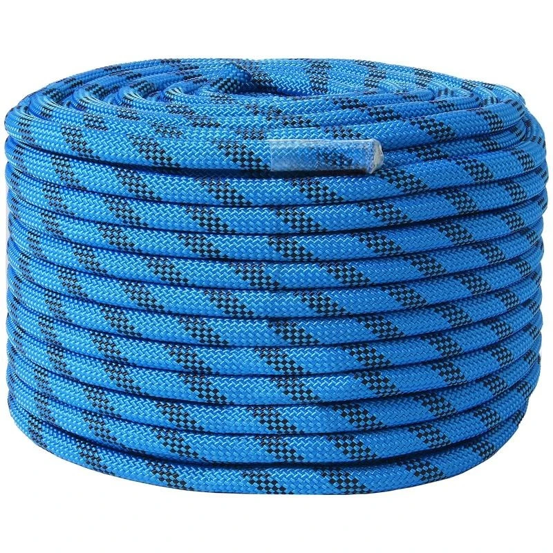 12.7 mm static climbing rope, 38 m (125 ft) outdoor climbing rope, 30 kN breaking strength, fiber rope with steel carabiner for escape, rappelling, fire rescue, blue
12.7 mm static climbing rope, 38 m (125 ft) outdoor climbing rope, 30 kN breaking strength, fiber rope with steel carabiner for escape, rappelling, fire rescue, blue