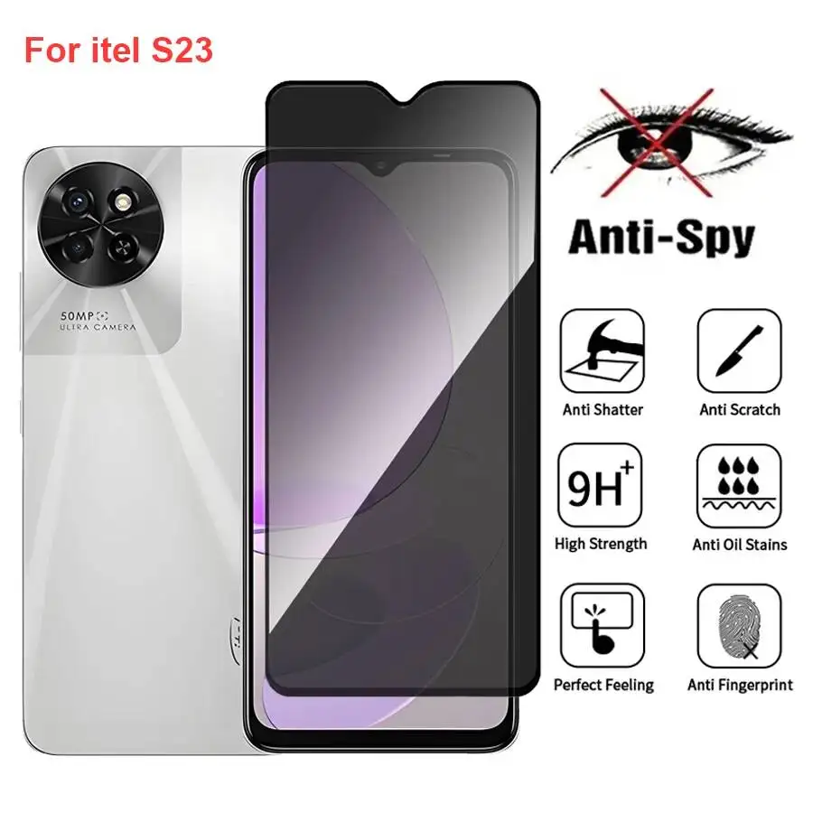 Itel S23 S665L Anti Spy Privacy Tempered Glass Protector Compatible For Itels23 Full Cover Screen Phone Film
Itel S23 S665L Anti Spy Privacy Tempered Glass Protector Compatible For Itels23 Full Cover Screen Phone Film