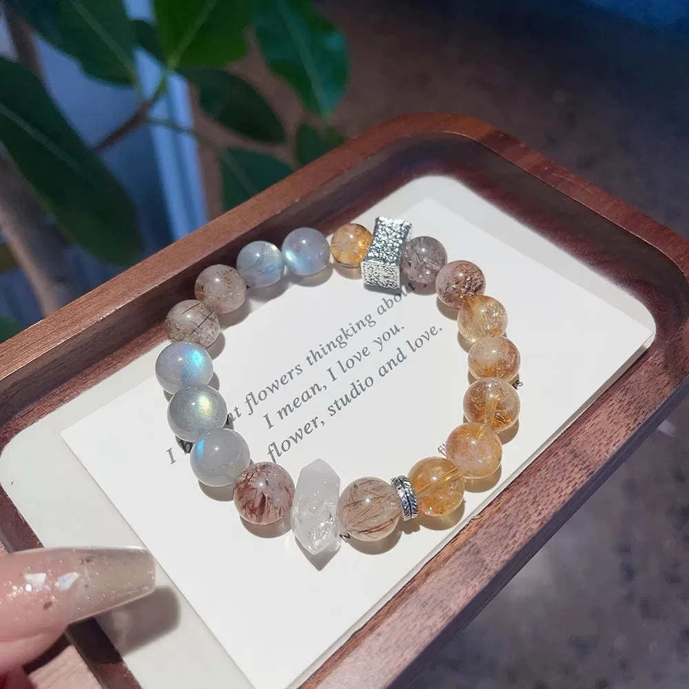 Natural Gray Moonstone Multi-treasure Crystal Bracelet, Women's Fashion Light Luxury Bracelet, Niche Design
Natural Gray Moonstone Multi-treasure Crystal Bracelet, Women's Fashion Light Luxury Bracelet, Niche Design