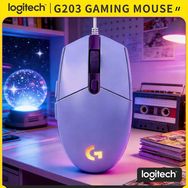 Мышь Logitech G203, высокоточная оптическая игровая мышь, RGB-подсветка, 6 программируемых кнопок, прочный кабель
Мышь Logitech G203, высокоточная оптическая игровая мышь, RGB-подсветка, 6 программируемых кнопок, прочный кабель