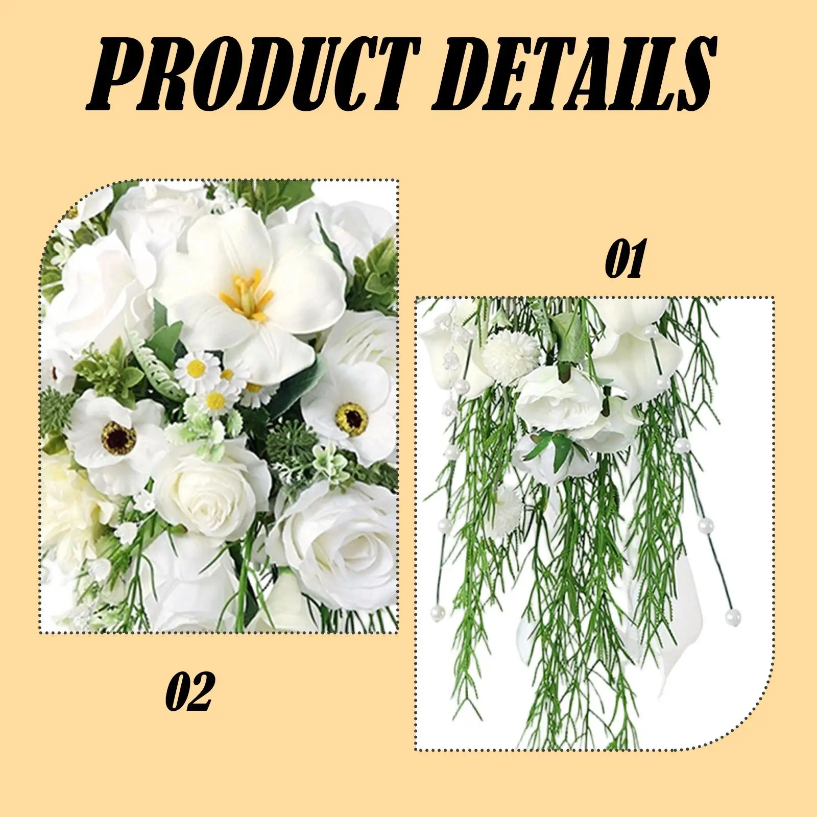 Wedding Bouquet Waterfall Bridal Bouquet Supplies Decorative for Engagement Graduation Celebrations Themed Party Ceremony
Wedding Bouquet Waterfall Bridal Bouquet Supplies Decorative for Engagement Graduation Celebrations Themed Party Ceremony