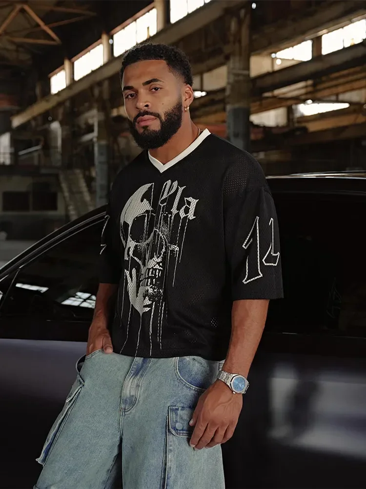 2024 Summer Men's Mesh Printed Quick Drying T-shirts Fitness Running Breathable Solid Skull Short Sleeved Loose Sports Tops
2024 Summer Men's Mesh Printed Quick Drying T-shirts Fitness Running Breathable Solid Skull Short Sleeved Loose Sports Tops