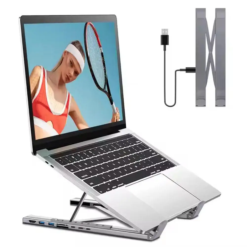 Universal 8 In 1 Laptop Stand USB C HUB Laptop Docking Station Station Support For MacBook Pro/Air/Dell/HP M0X9
Universal 8 In 1 Laptop Stand USB C HUB Laptop Docking Station Station Support For MacBook Pro/Air/Dell/HP M0X9