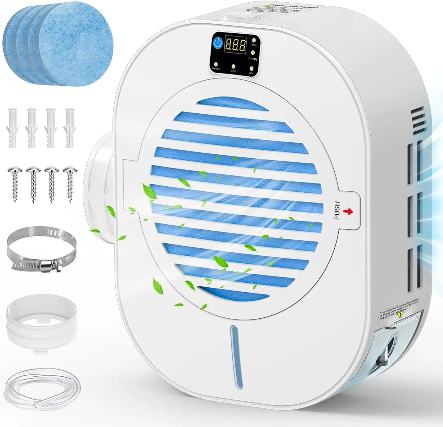 4-in-1 Dryer Vent Box with Dehumidifier, Lint Trap & Humidity Display
4-in-1 Dryer Vent Box with Dehumidifier, Lint Trap & Humidity Display
