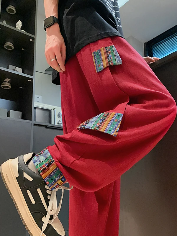 Loose Wide Leg Dance Pants Men's Casual Retro Sle Linen Trousers Comfortable Breathable Spring Season Faionable Printed
Loose Wide Leg Dance Pants Men's Casual Retro Sle Linen Trousers Comfortable Breathable Spring Season Faionable Printed