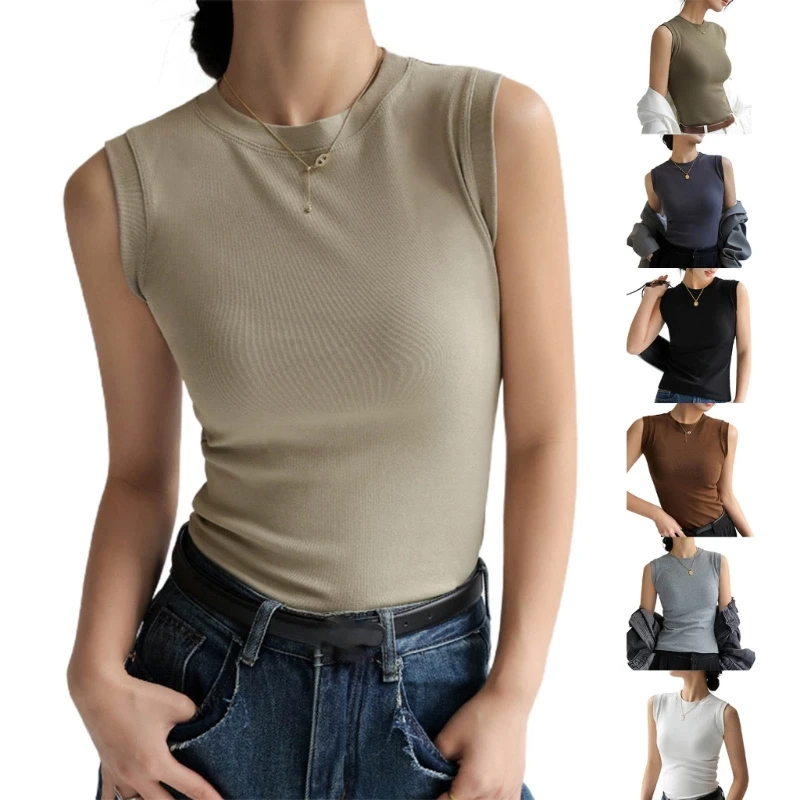 Spring Summer Solid Color Tanks Tops Womens Basic Sleeveless Vest O-neck Tshirt Dropship
Spring Summer Solid Color Tanks Tops Womens Basic Sleeveless Vest O-neck Tshirt Dropship