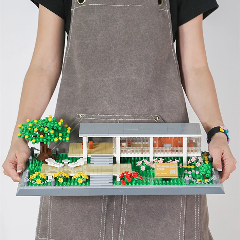 World Famous Modern Art Architecture Block Model America Fransworth House Building Bricks Construction Toys Collection For Gifts
World Famous Modern Art Architecture Block Model America Fransworth House Building Bricks Construction Toys Collection For Gifts