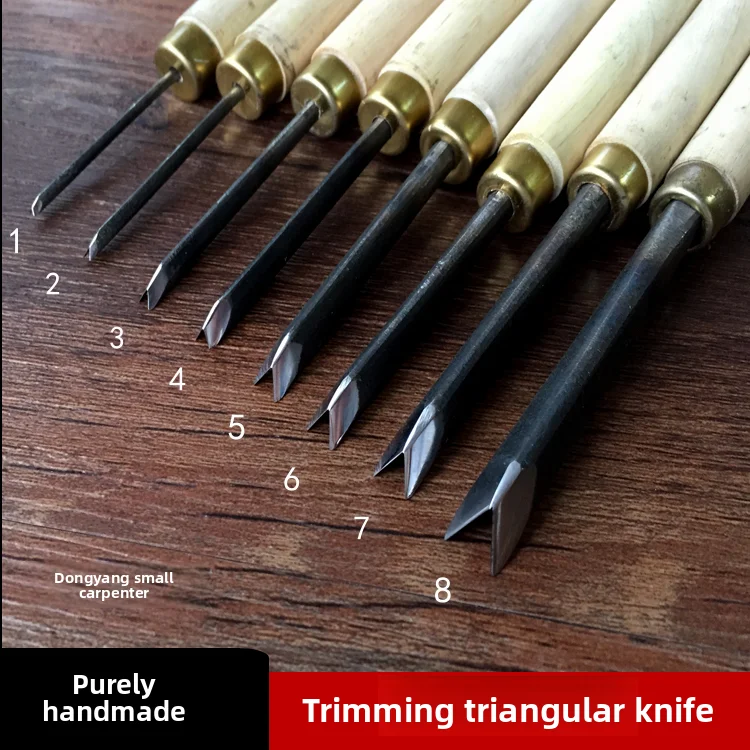 Woodworking Engraving Tools, Dongyang Engraving Knives, Hand Engraving Tools V-shaped, Triangle Knives for Repairing, Sharpened
Woodworking Engraving Tools, Dongyang Engraving Knives, Hand Engraving Tools V-shaped, Triangle Knives for Repairing, Sharpened
