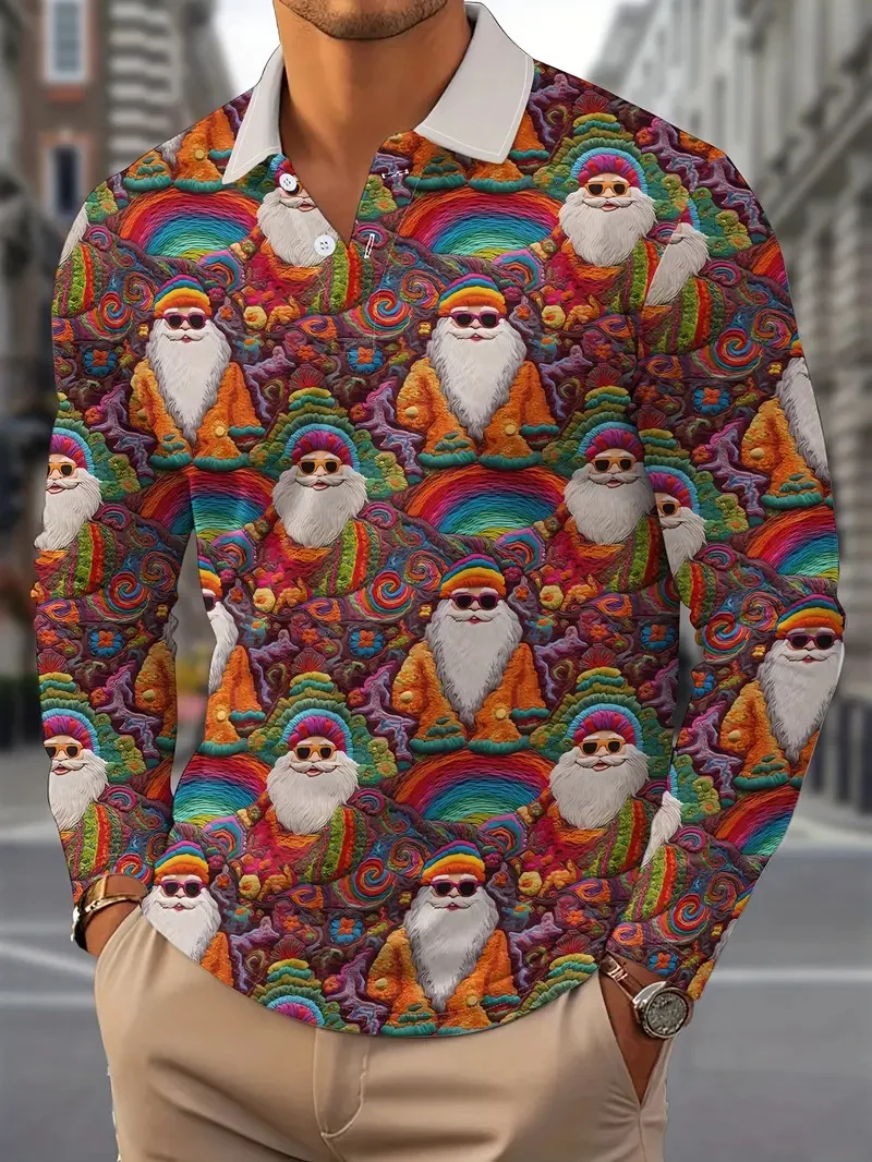 3D Printed Santa Claus Graphic Men's Polo Shirts Funny Creative Christmas Element Long Sleeve Tops Autumn Winter Clothes For Men
3D Printed Santa Claus Graphic Men's Polo Shirts Funny Creative Christmas Element Long Sleeve Tops Autumn Winter Clothes For Men