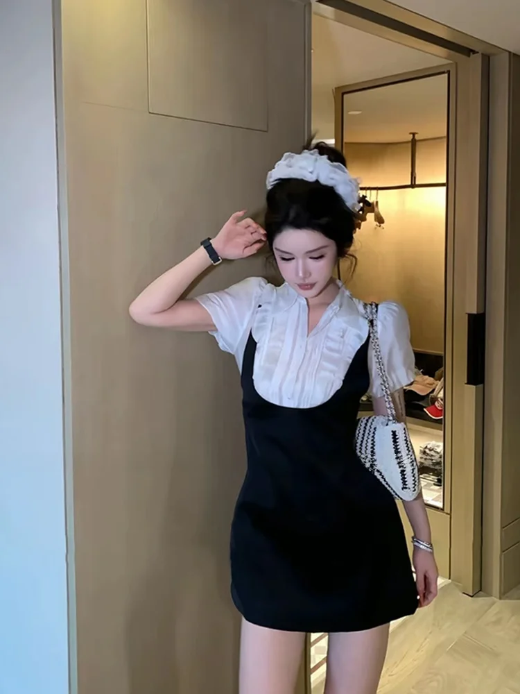 Stazf7 A-Line Skirt Women's Summer Vintage Bubble Sleeve Color Block Waist-Cinching Skirt French Style City Commute Date Party
Stazf7 A-Line Skirt Women's Summer Vintage Bubble Sleeve Color Block Waist-Cinching Skirt French Style City Commute Date Party