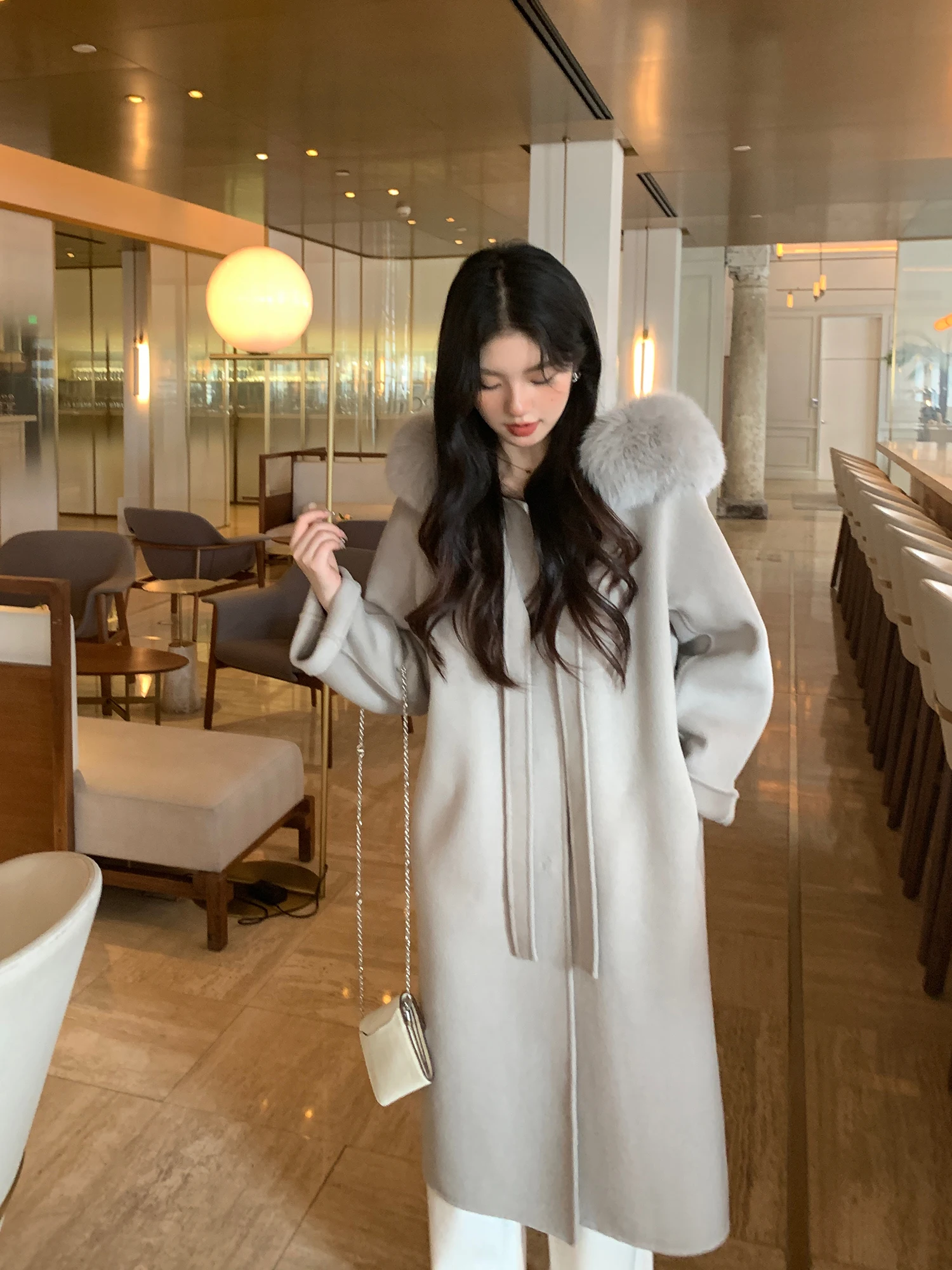 Двустороннее пальто Camere, Зима 2025, Advanced Sensation, Новая шерстяная шапка, Куртка с меховым воротником, Женская премиальная верхняя одежда
Двустороннее пальто Camere, Зима 2025, Advanced Sensation, Новая шерстяная шапка, Куртка с меховым воротником, Женская премиальная верхняя одежда