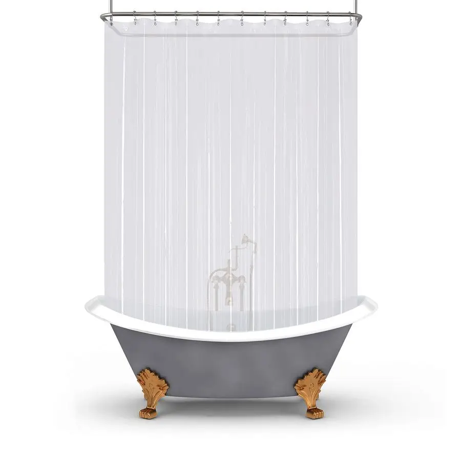 Clawfoot Tub Shower Curtain or Liner with 12 Magnets Free 36 Hooks Included, Waterproof PEVA, 180 x 70, Clear
Clawfoot Tub Shower Curtain or Liner with 12 Magnets Free 36 Hooks Included, Waterproof PEVA, 180 x 70, Clear