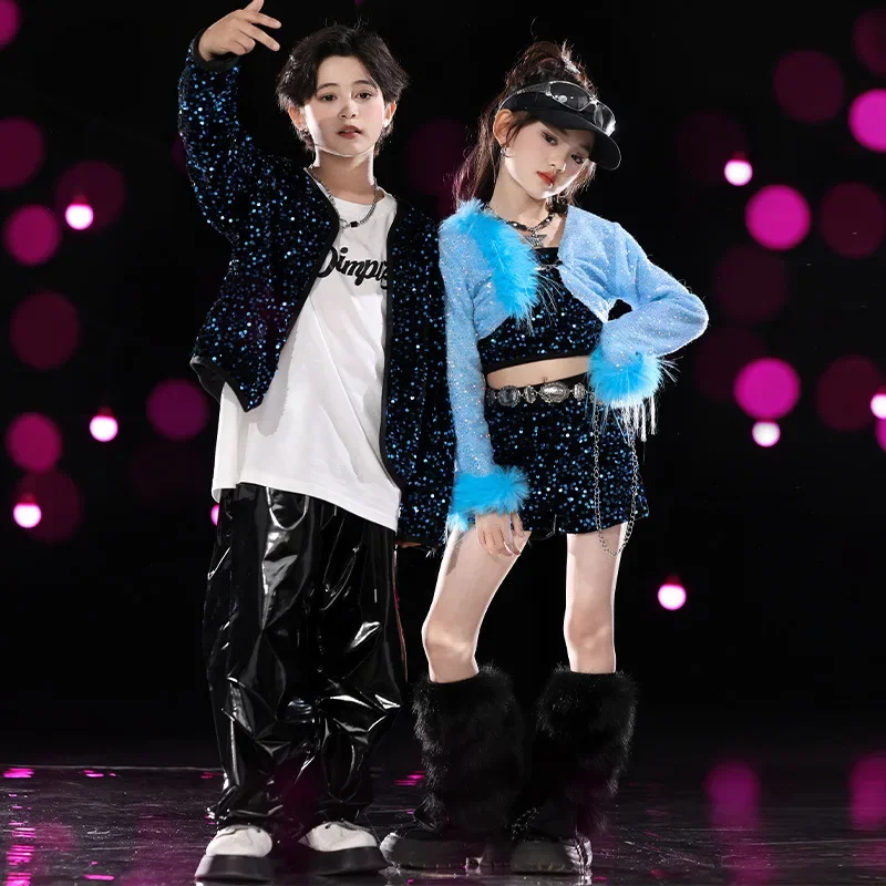 Jazz Dance Girls Clothes Kids Boys Hip Hop Dance Costume Sequin Coat Pants Concert Catwalk Stage Performance Clothing
Jazz Dance Girls Clothes Kids Boys Hip Hop Dance Costume Sequin Coat Pants Concert Catwalk Stage Performance Clothing