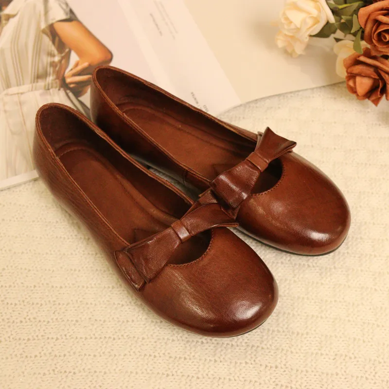 Leather Knot Flat Heel Women's Shoes Slip-On round Toe Casual Shoes Skin Inner Spring Fashion Single Shoes
Leather Knot Flat Heel Women's Shoes Slip-On round Toe Casual Shoes Skin Inner Spring Fashion Single Shoes