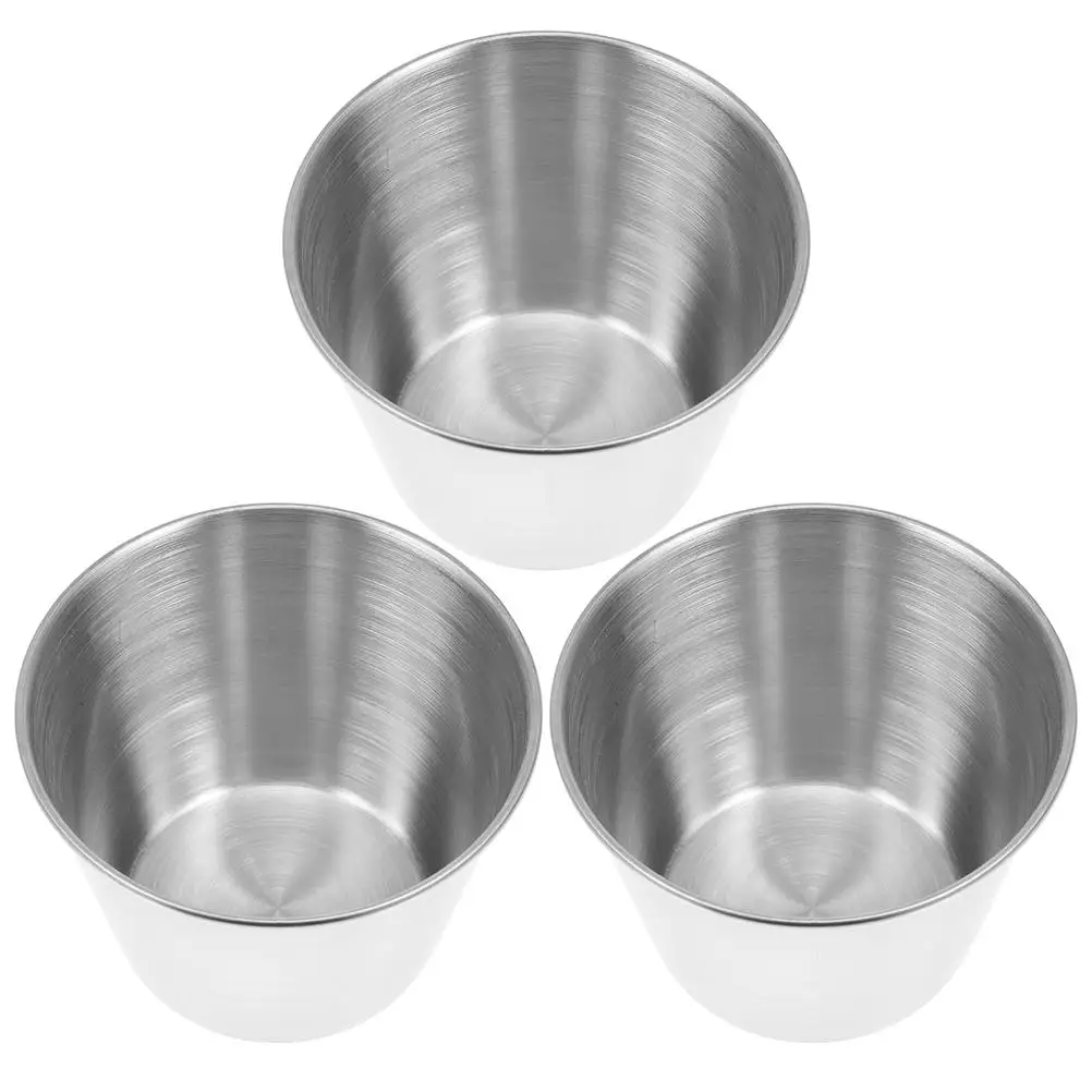 3 Pcs Stainless Steel Dipping Cups Sauce Bowls Reusable Seasoning Plates Easy Clean Corrosion Resistant Kitchen Supplies
3 Pcs Stainless Steel Dipping Cups Sauce Bowls Reusable Seasoning Plates Easy Clean Corrosion Resistant Kitchen Supplies