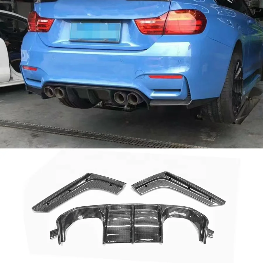 Задний бампер из углеродного волокна в стиле V, диффузор для BMW F80 M3 F82 F83 M4 2015-2019, комплект заднего диффузора
Задний бампер из углеродного волокна в стиле V, диффузор для BMW F80 M3 F82 F83 M4 2015-2019, комплект заднего диффузора