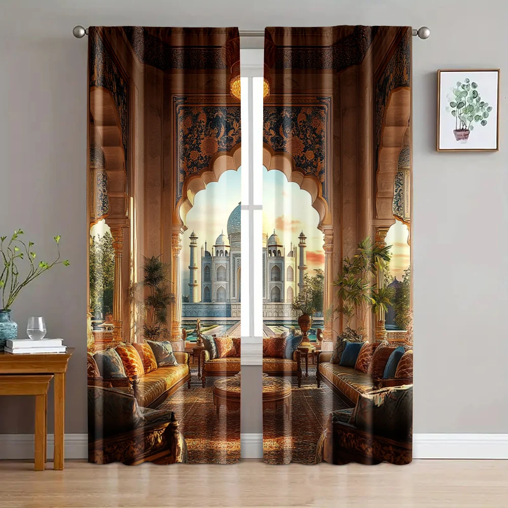 2pc, Window Curtains Taj Mahal Sunset Machine Washable Polyester,Without Electricity Family Party Decoration Use for aesthetic
2pc, Window Curtains Taj Mahal Sunset Machine Washable Polyester,Without Electricity Family Party Decoration Use for aesthetic
