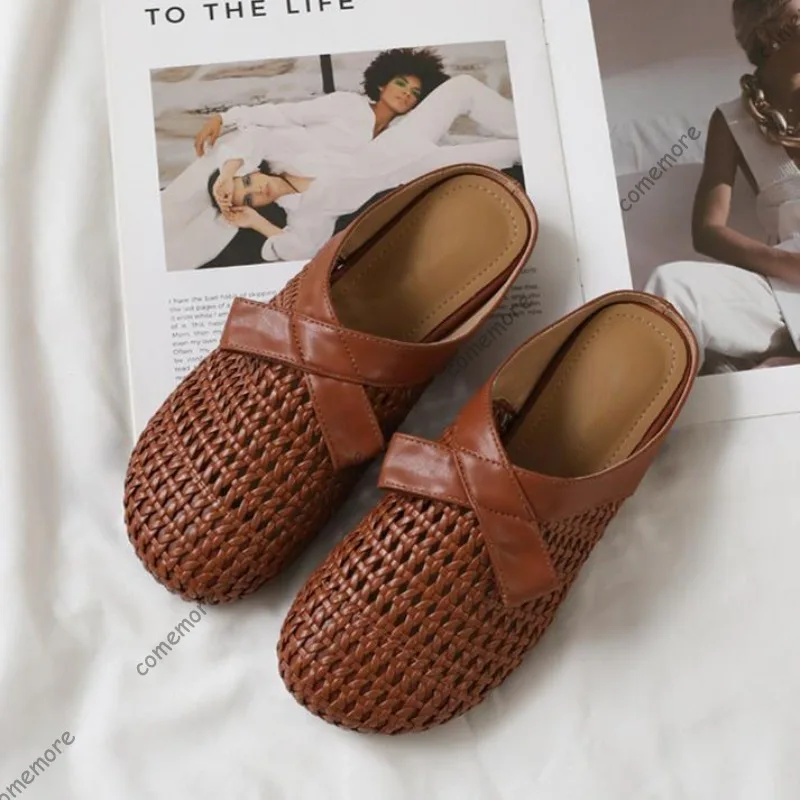 Women's Hollow Woven Bow Mule Slippers Closed Toe Breathable Slip-On Flats Backless Casual Loafers for Summer Daily Wear Ladies
Women's Hollow Woven Bow Mule Slippers Closed Toe Breathable Slip-On Flats Backless Casual Loafers for Summer Daily Wear Ladies
