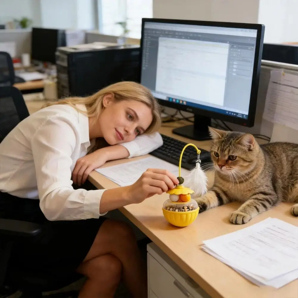 Long Pole Cat Teaser With Bells Rotating Feather Treat Dispenser Pet Self Play Catnip Ball Interactive Cat Indoor Exercise
Long Pole Cat Teaser With Bells Rotating Feather Treat Dispenser Pet Self Play Catnip Ball Interactive Cat Indoor Exercise