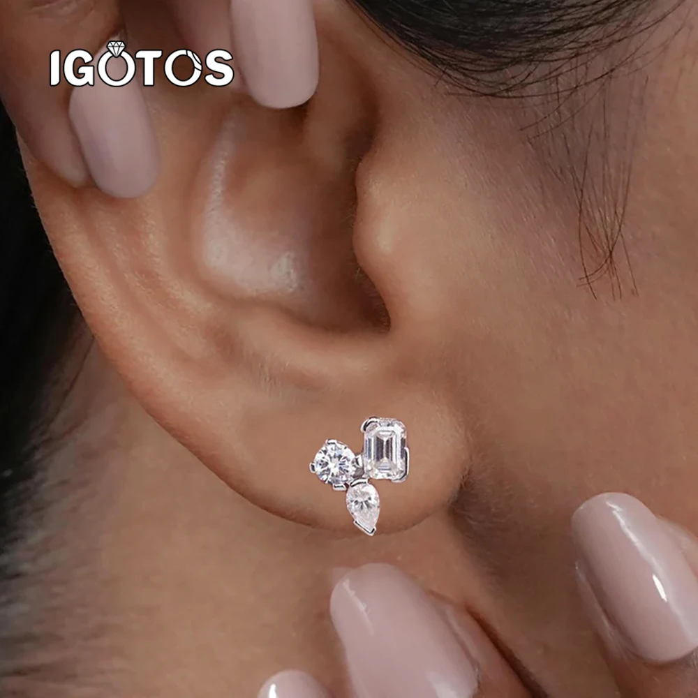 4cttw Sparkling Moissanite Stud Earrings with Certificate 925 Sterling Silver 18K Gold Plated Wedding Bridal Jewelry for Women
4cttw Sparkling Moissanite Stud Earrings with Certificate 925 Sterling Silver 18K Gold Plated Wedding Bridal Jewelry for Women