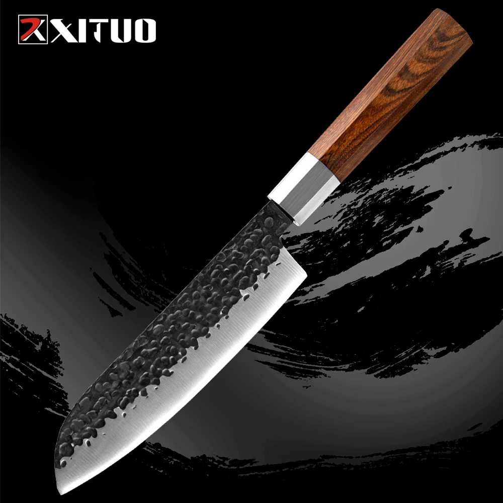 7 inch Japanese Santoku Chef Knife,High Carbon Steel Kitchen Cooking Knife,Pro Hand Forged Chef's Knives Octagonal Handle
7 inch Japanese Santoku Chef Knife,High Carbon Steel Kitchen Cooking Knife,Pro Hand Forged Chef's Knives Octagonal Handle