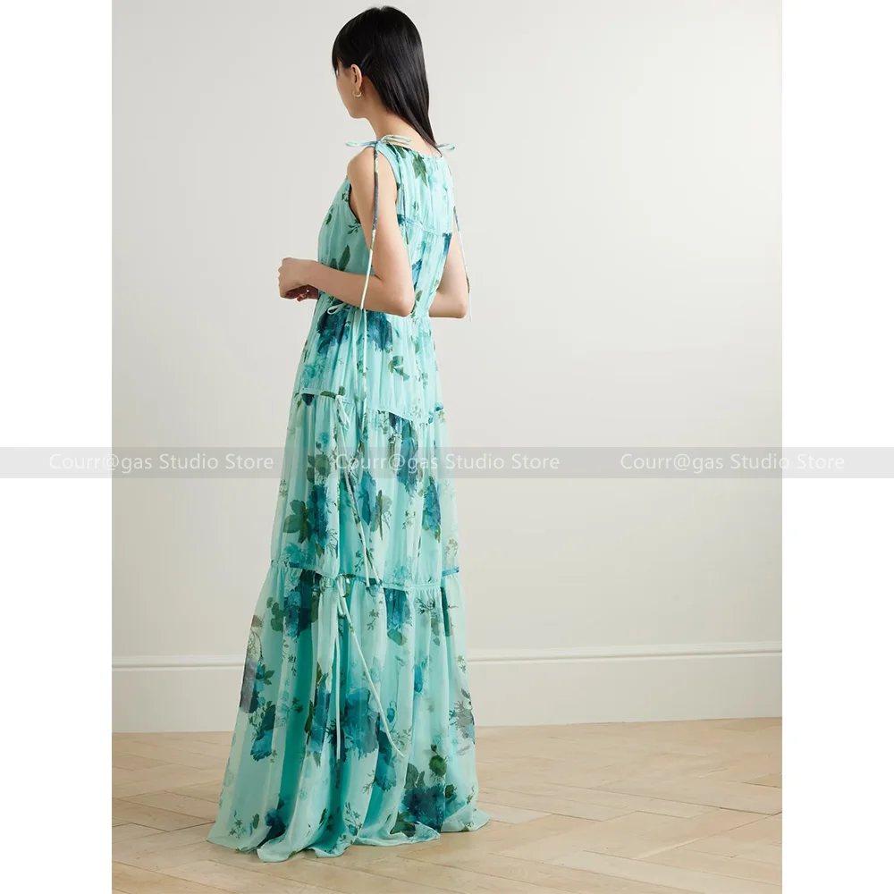 Holiday style small fresh tie floral print silk sleeveless dress women 2024 summer new
Holiday style small fresh tie floral print silk sleeveless dress women 2024 summer new