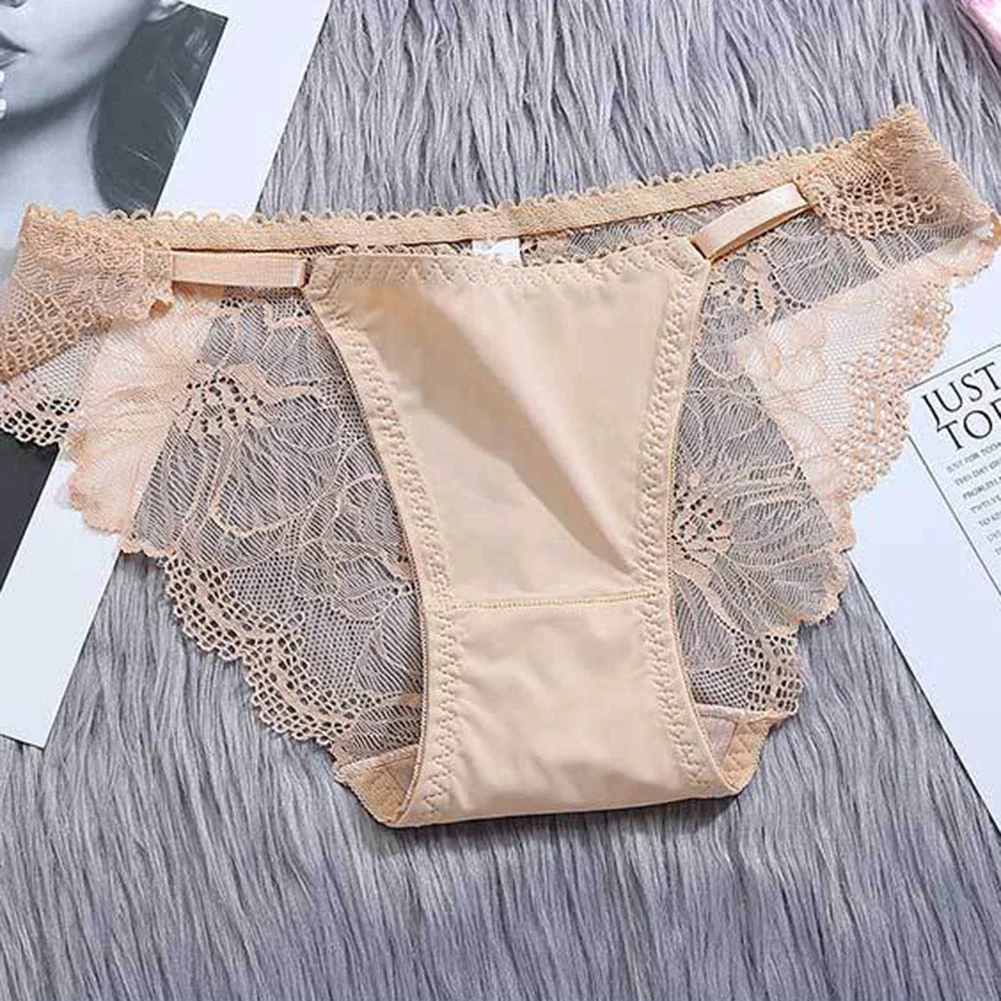 Women Sheer Lace Panties Smooth Satin Briefs Ice Silk Skin-friendly Breathable Underpants Low Rise Underwear Large Size Knickers
Women Sheer Lace Panties Smooth Satin Briefs Ice Silk Skin-friendly Breathable Underpants Low Rise Underwear Large Size Knickers