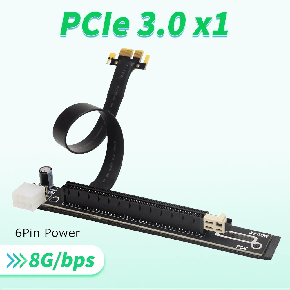 PCIe 1x To 16x Riser Card Extension Cable 6Pin Power No Need USB Gen3.0 PCI-E X1 X16 GPU Cable For Nvidia AMD Bitcoin BTC Mining
PCIe 1x To 16x Riser Card Extension Cable 6Pin Power No Need USB Gen3.0 PCI-E X1 X16 GPU Cable For Nvidia AMD Bitcoin BTC Mining