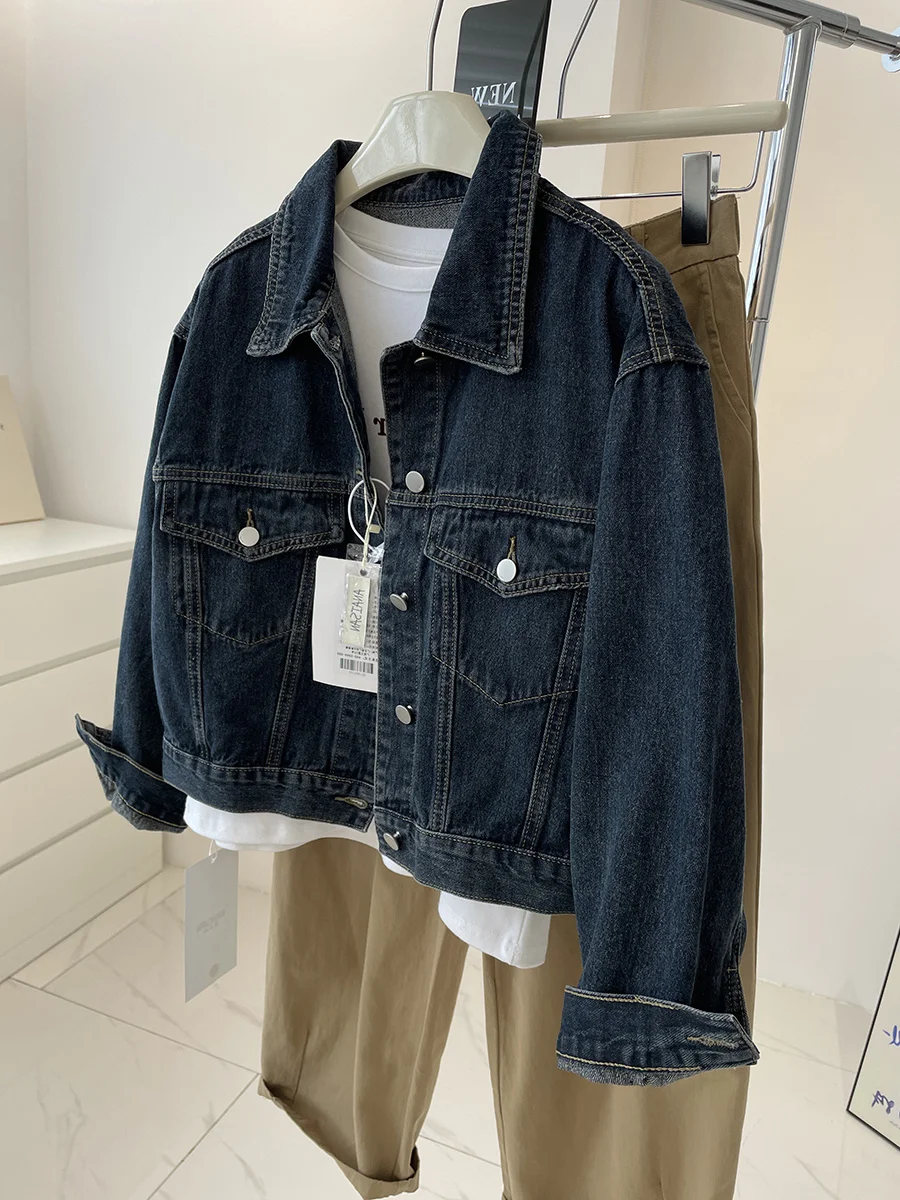 Korean Style Casual Denim Jacket Women's Short Fashion Vintage Versatile Anti-Aging Spring New Arrival Collar Button up
Korean Style Casual Denim Jacket Women's Short Fashion Vintage Versatile Anti-Aging Spring New Arrival Collar Button up