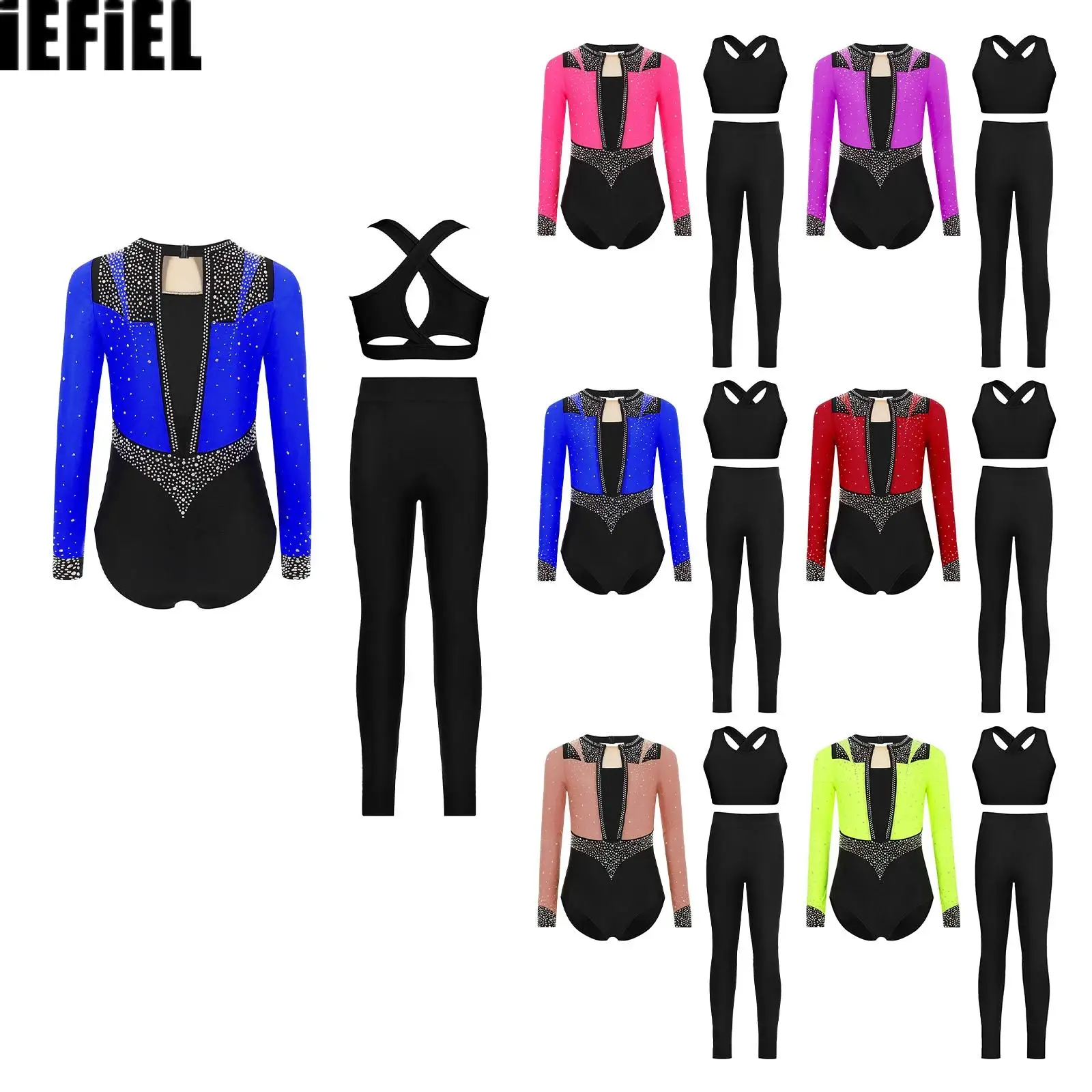 Детские танцевальные комплекты для девочек: блестящий леотард с цветными блоками и стразами, жилет и леггинсы для гимнастики и фигурного катания
Детские танцевальные комплекты для девочек: блестящий леотард с цветными блоками и стразами, жилет и леггинсы для гимнастики и фигурного катания