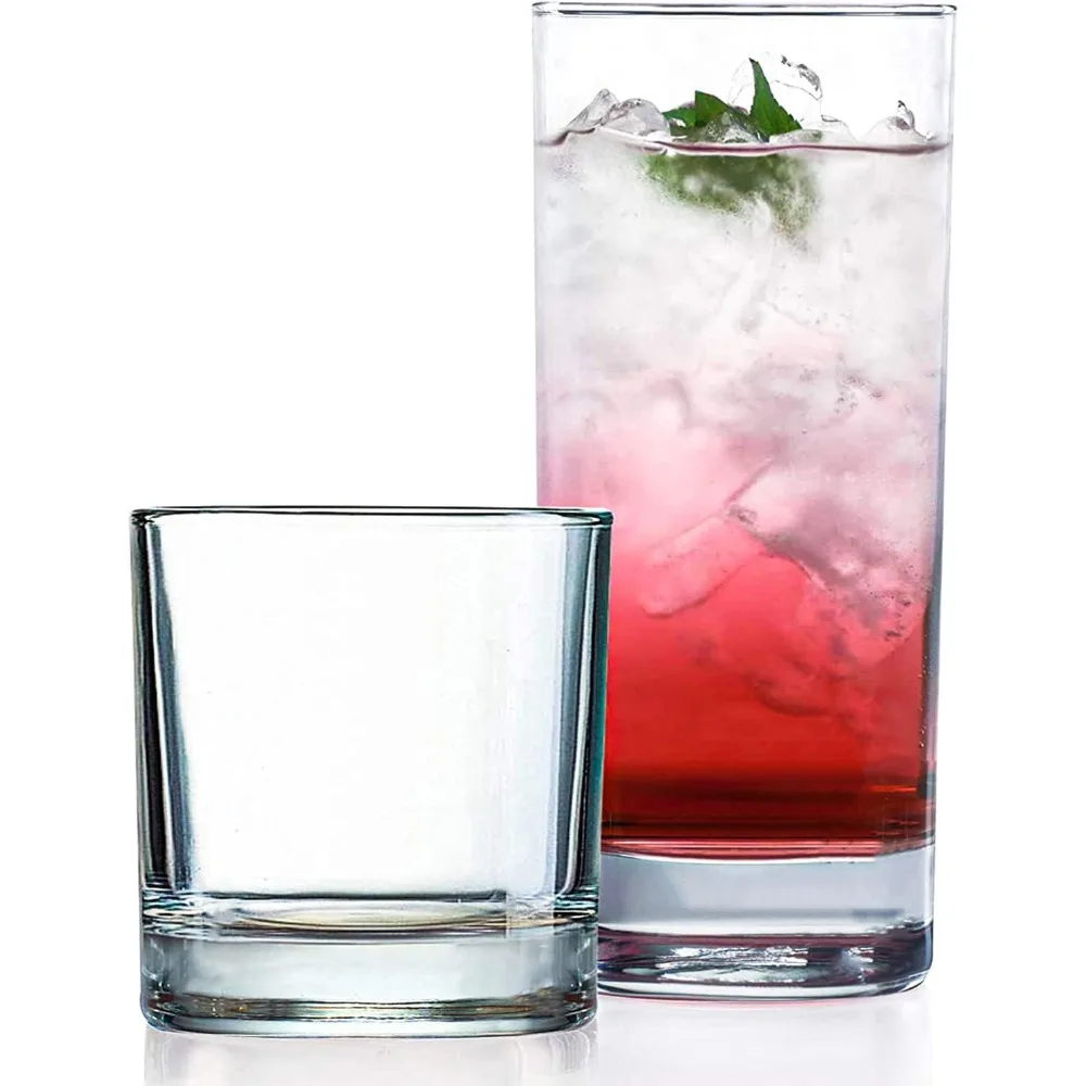 Everyday Drinking Glasses Set of 8 Drinkware Hurricane Glasses, Kitchen Glasses for Cocktail, Iced Coffee, Beer, Ice Tea, Wine
Everyday Drinking Glasses Set of 8 Drinkware Hurricane Glasses, Kitchen Glasses for Cocktail, Iced Coffee, Beer, Ice Tea, Wine