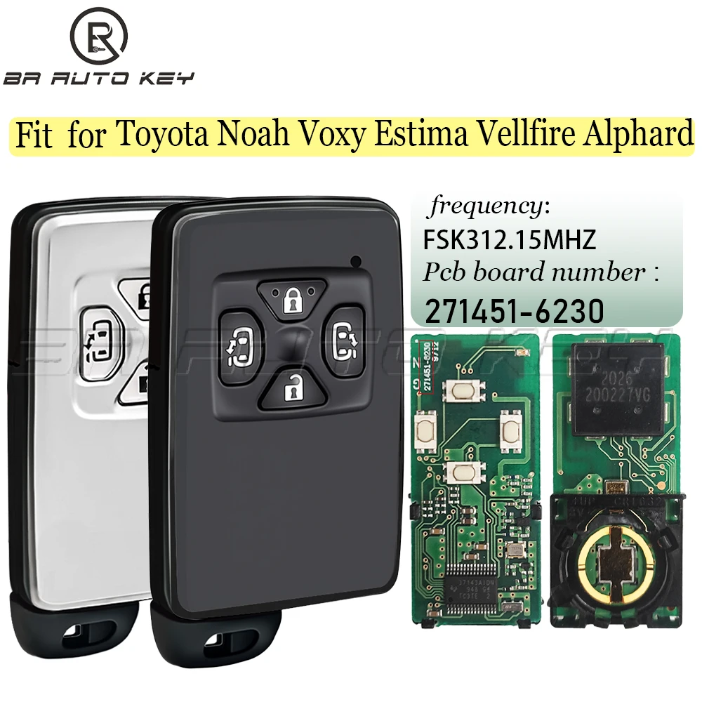 Оригинальный 4-кнопочный смарт-брелок 312 МГц для Toyota Alphard Noah Voxy Estima Vellfire 271451-6230, интеллектуальный ключ
Оригинальный 4-кнопочный смарт-брелок 312 МГц для Toyota Alphard Noah Voxy Estima Vellfire 271451-6230, интеллектуальный ключ
