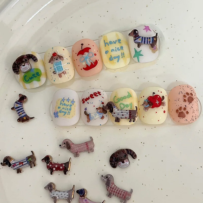20 шт., детские забавные счастливые таксы в корейском стиле, собака, металлические аксессуары для дизайна ногтей с большими ушками
20 шт., детские забавные счастливые таксы в корейском стиле, собака, металлические аксессуары для дизайна ногтей с большими ушками