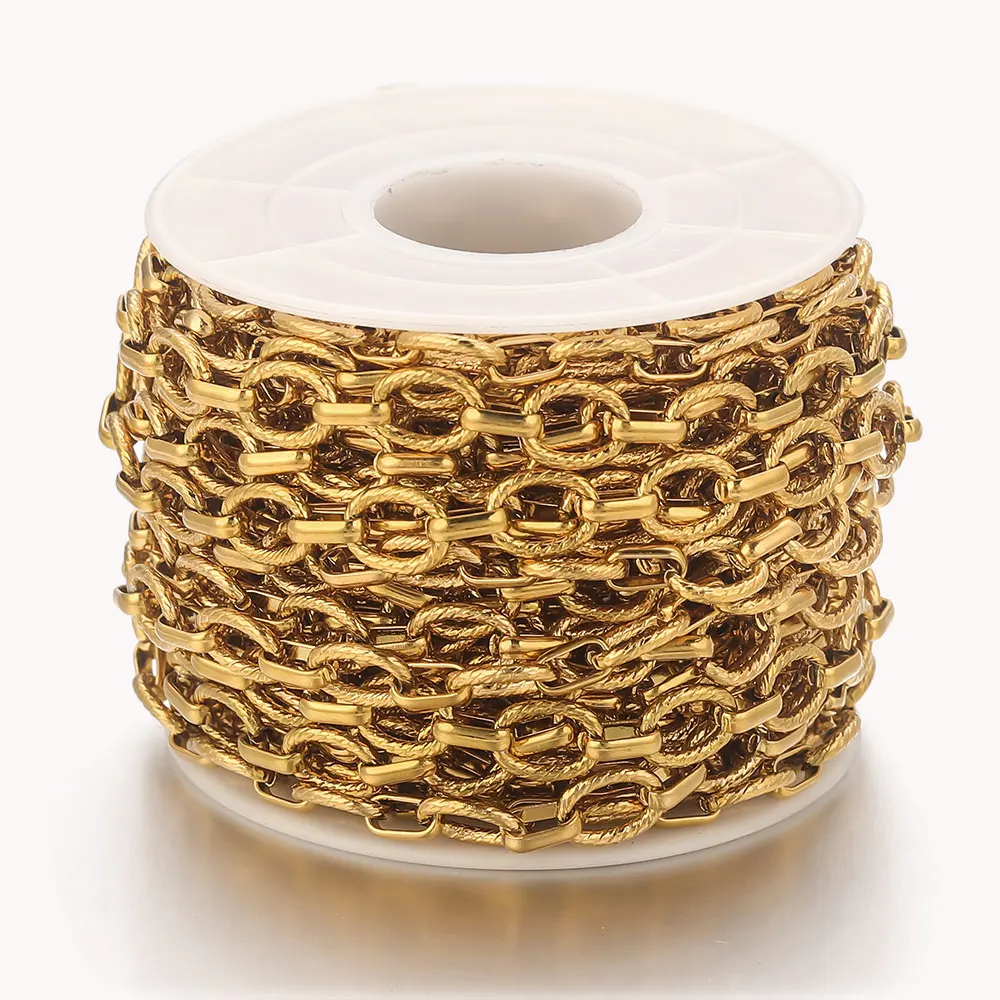 1m Stainless Steel Chain No Fade Gold-plated 18k Threaded DIY Necklaces Bracelet Supplies for Jewelry Making Materials Wholesale
1m Stainless Steel Chain No Fade Gold-plated 18k Threaded DIY Necklaces Bracelet Supplies for Jewelry Making Materials Wholesale