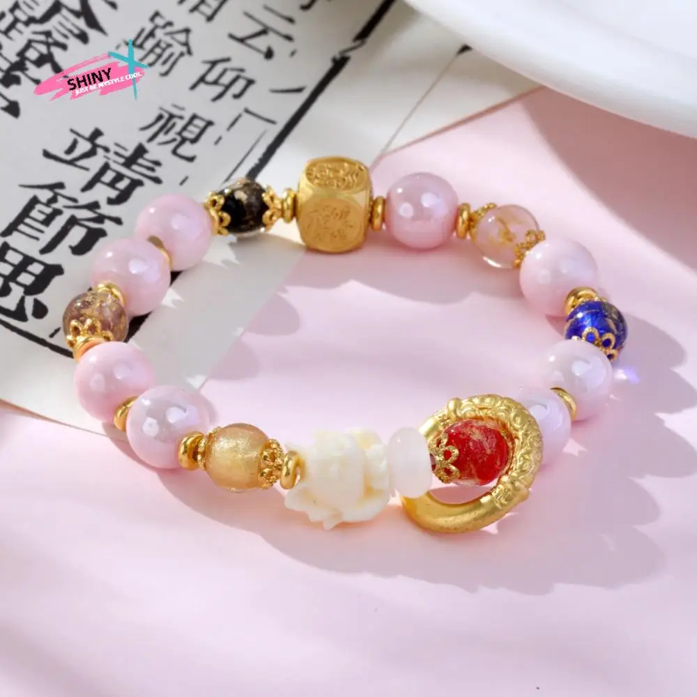 Cute Cartoon Ceramics Bracelet Lucky Vintage Shiny Beads Bracelet Elastic Hand Jewelry Beaded String Bracelet Girls
Cute Cartoon Ceramics Bracelet Lucky Vintage Shiny Beads Bracelet Elastic Hand Jewelry Beaded String Bracelet Girls