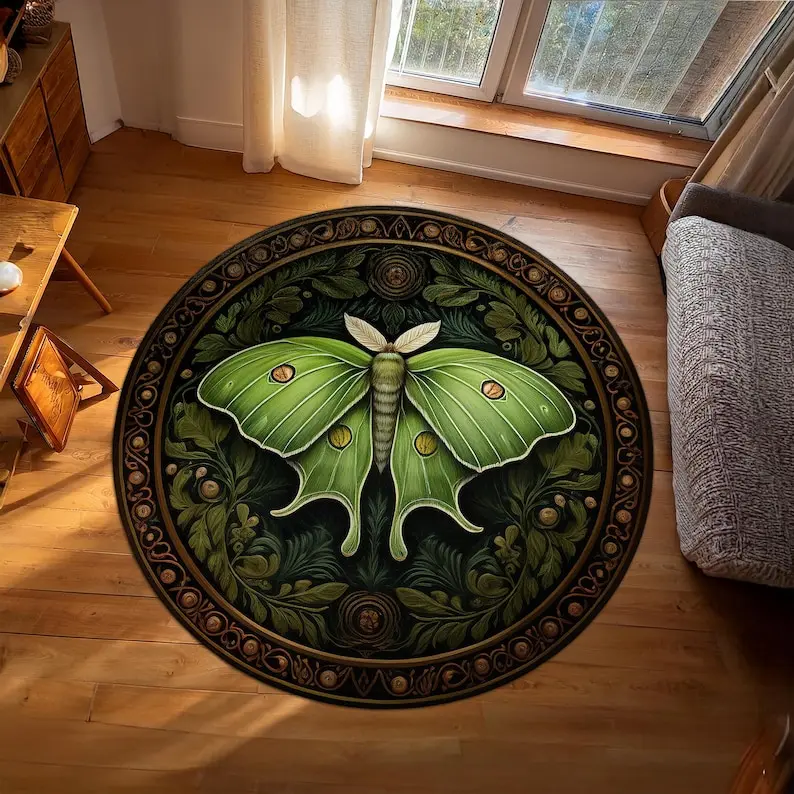 Круглый ковер Luna Moth Butterfly, зеленый готический декор в стиле Коттеджкор, коврик для любителей моторошной природы для темной академии, идея домашнего подарка
Круглый ковер Luna Moth Butterfly, зеленый готический декор в стиле Коттеджкор, коврик для любителей моторошной природы для темной академии, идея домашнего подарка