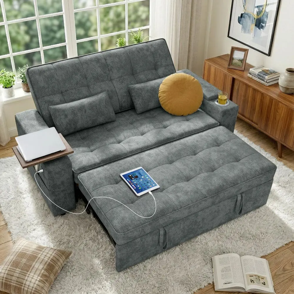 Sleeper Sofa Bed, 3 in 1 Pull Out Couch with Chenille Fabric Convertible Loveseat for LivingRoom and Apartment Darkgrey Easy As
Sleeper Sofa Bed, 3 in 1 Pull Out Couch with Chenille Fabric Convertible Loveseat for LivingRoom and Apartment Darkgrey Easy As