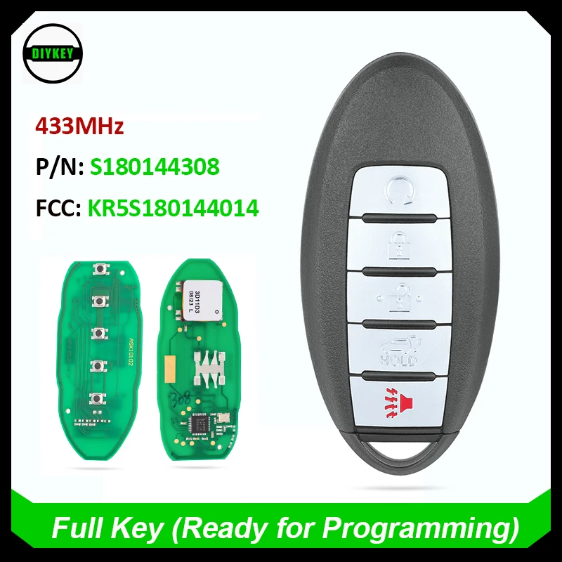 DIYKEY 433,92 МГц 4А/PCF7953M Чип S 180144308 KR5S 180144014 Умный дистанционный брелок для Nissan Murano Pathfinder 2014-2019
DIYKEY 433,92 МГц 4А/PCF7953M Чип S 180144308 KR5S 180144014 Умный дистанционный брелок для Nissan Murano Pathfinder 2014-2019
