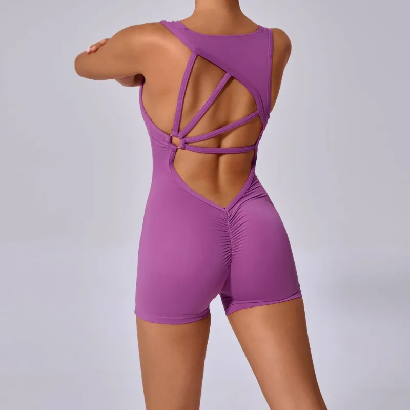 Seamless Yoga Jumpsuits Sports Fitness Pleated Peach Hip-lifitng Training Dance Bodysuits Workout Clothes Gym Shorts for Women
Seamless Yoga Jumpsuits Sports Fitness Pleated Peach Hip-lifitng Training Dance Bodysuits Workout Clothes Gym Shorts for Women