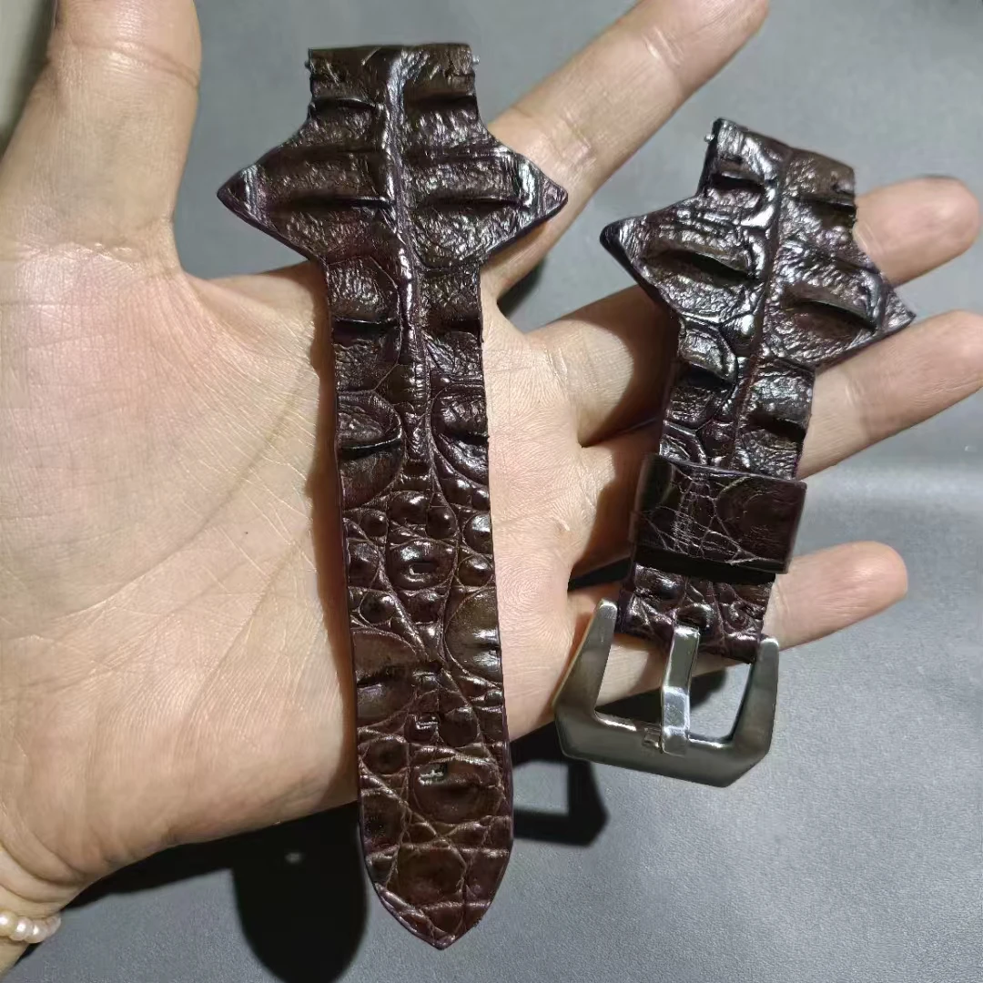 Handmade Black watch strap genuine leather alligator skull Band Soft Crocdile Bracelet
Handmade Black watch strap genuine leather alligator skull Band Soft Crocdile Bracelet