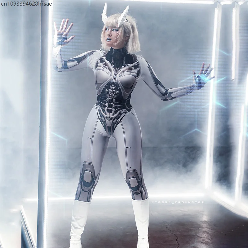 3D Printed Cyber Mechanical Punk Cosplay Bodycon Jumpsuits Y2k Techwear Long Sleeve Gothic Playsuits Anime Women Party Bodysuit
3D Printed Cyber Mechanical Punk Cosplay Bodycon Jumpsuits Y2k Techwear Long Sleeve Gothic Playsuits Anime Women Party Bodysuit