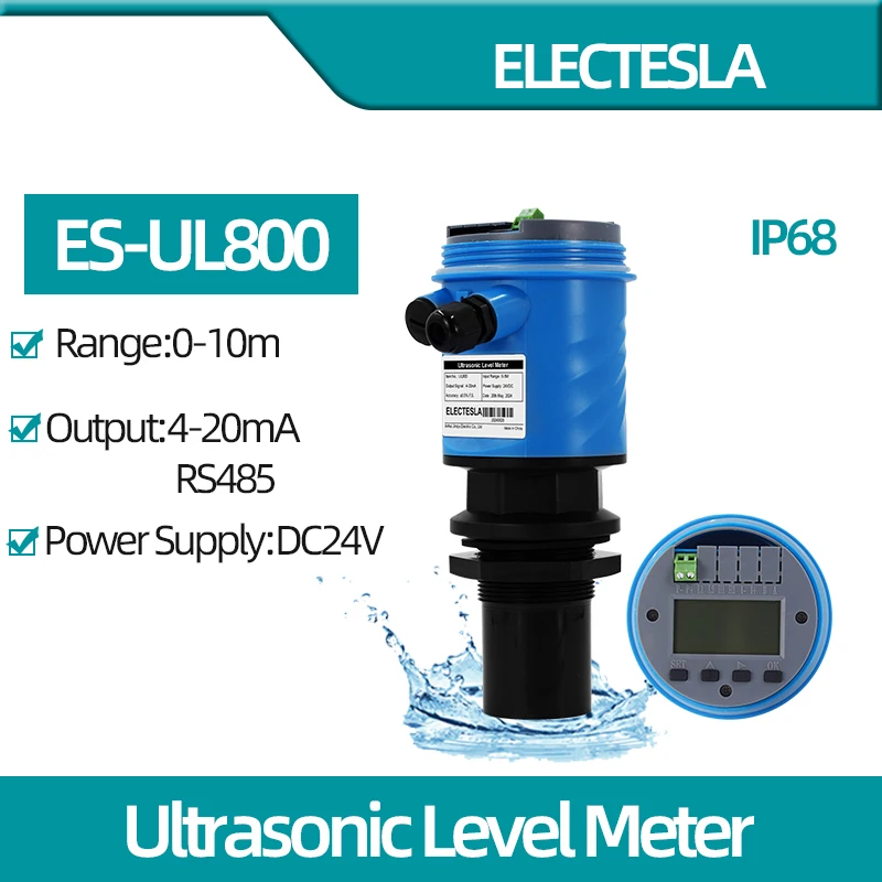 4-20mA RS485 Ultrasonic Level Meter for Tanks water level transmitter 10M DC24V Power Supply
4-20mA RS485 Ultrasonic Level Meter for Tanks water level transmitter 10M DC24V Power Supply